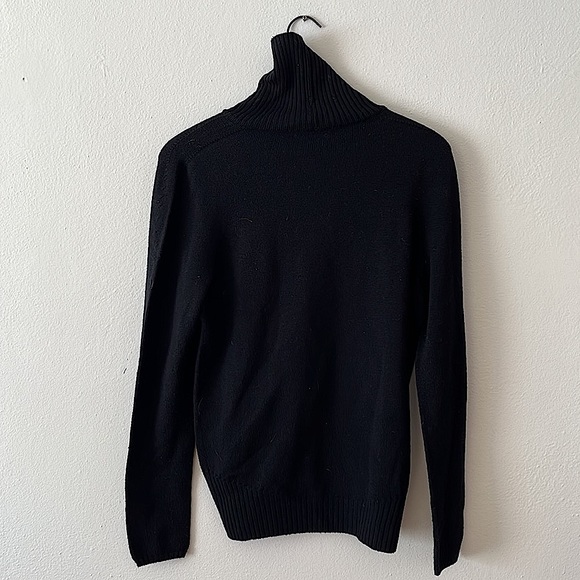 Black Wool Designer Turtleneck - Made in Italy by D. Exterior - Picture 2 of 5